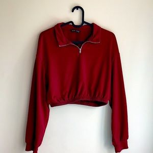SHEIN Red Quarter Zip - Size US 4